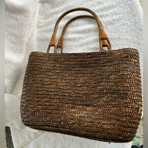 Bijoux Terner Dark Brown Woven Tote
